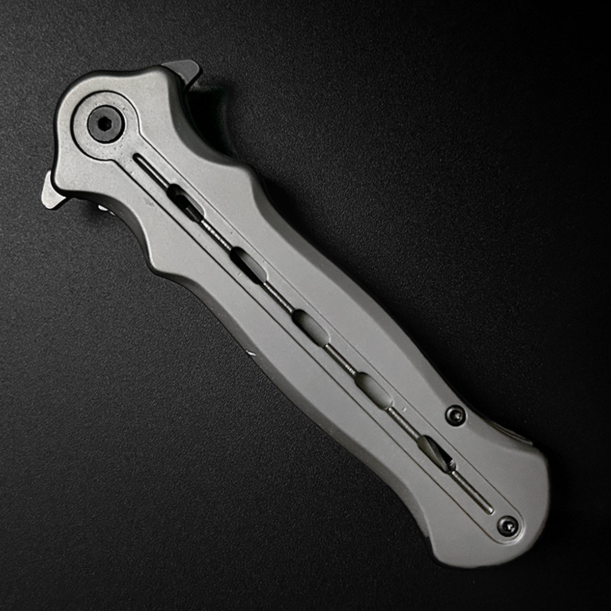 Sigma Ball Bearing Folding Knife -3 3/4" Blade / 4 3/4" Handle / Ball Bearing System / Gray