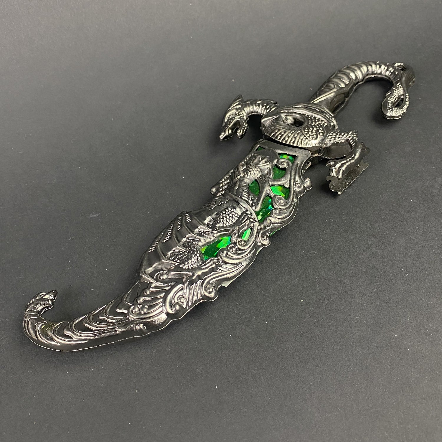 10" Fantasy Dragon Dagger Green Fitting