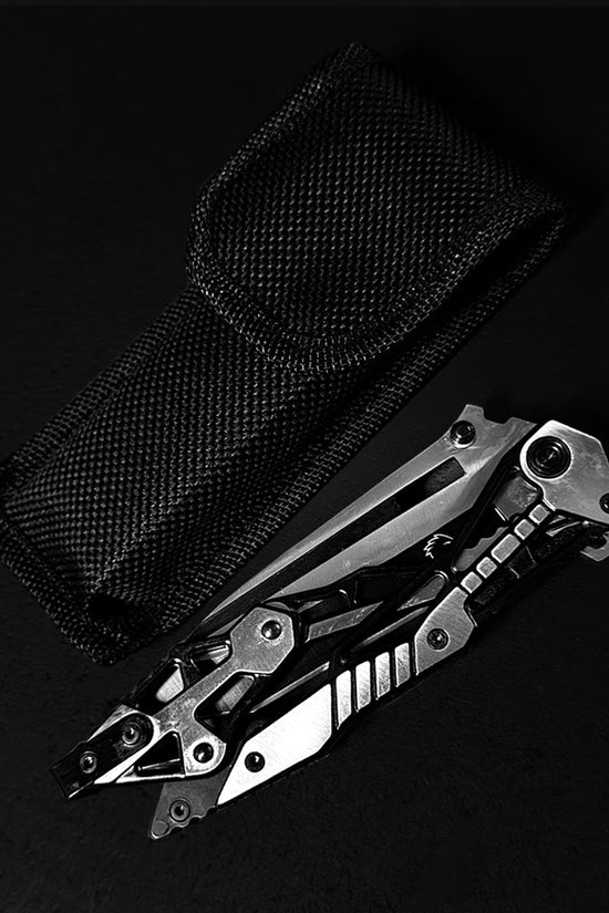 Falcon Black & Chrome Spring Assisted Pocket Knife