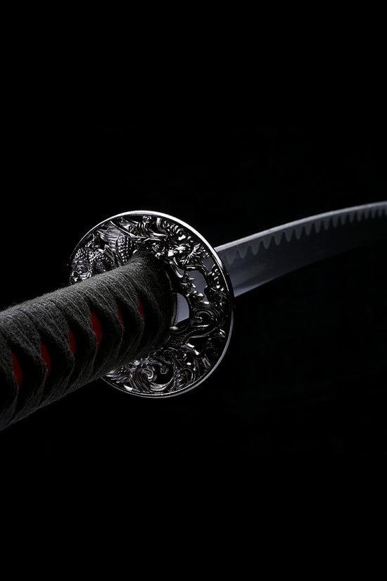 3 PCS Samurai Sword Set - Red Katana , Wakizashi and Tanto Set
