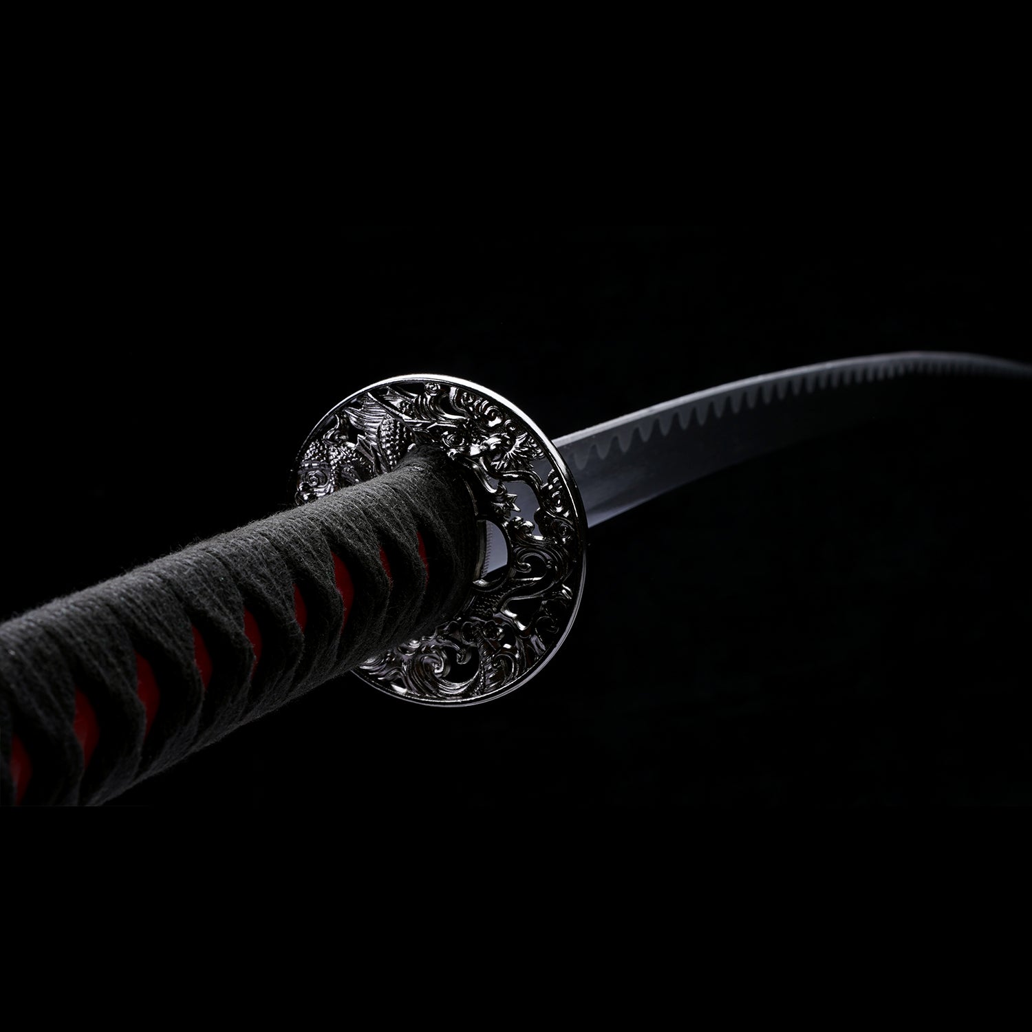 3 PCS Samurai Sword Set - Red Katana , Wakizashi and Tanto Set