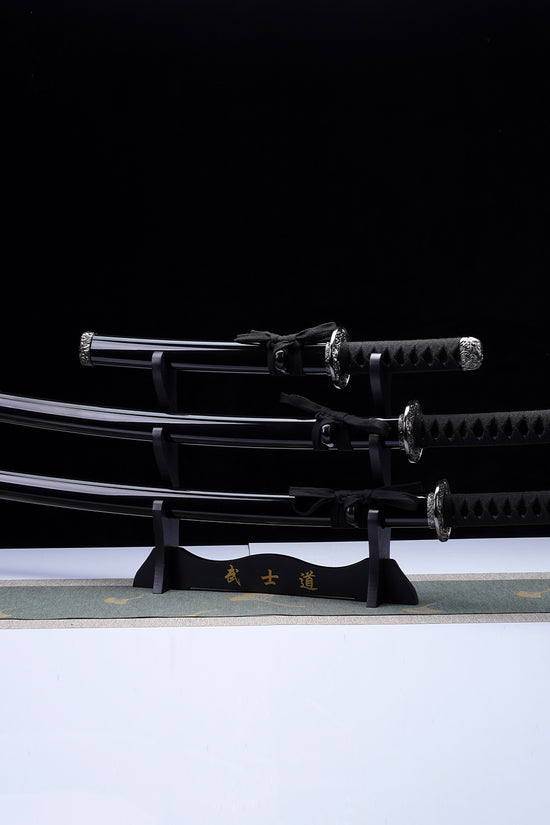 3Pcs Samurai sword set, Plastic scabbard