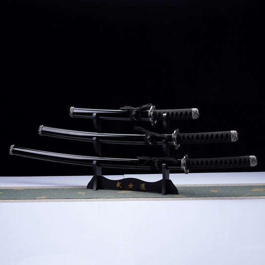 3Pcs Samurai sword set, Plastic scabbard