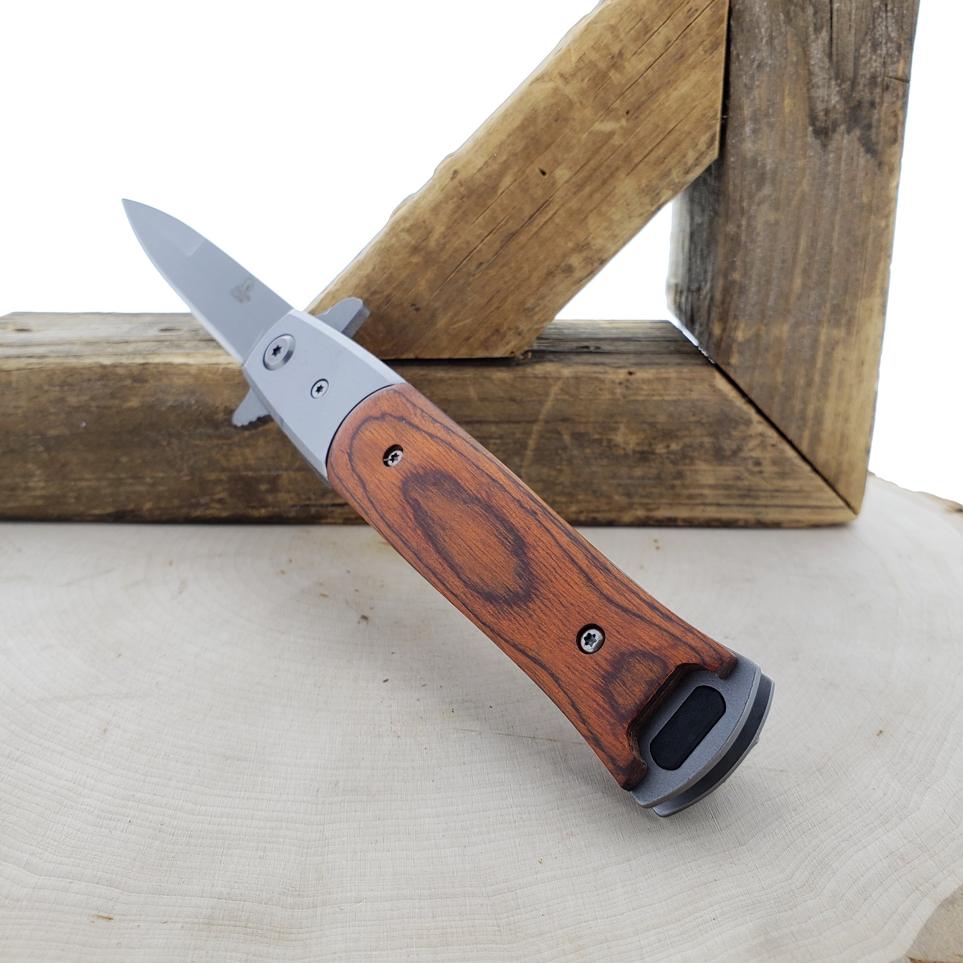 Falcon 8 3/4" Wood Spring Assisted Knife Knife