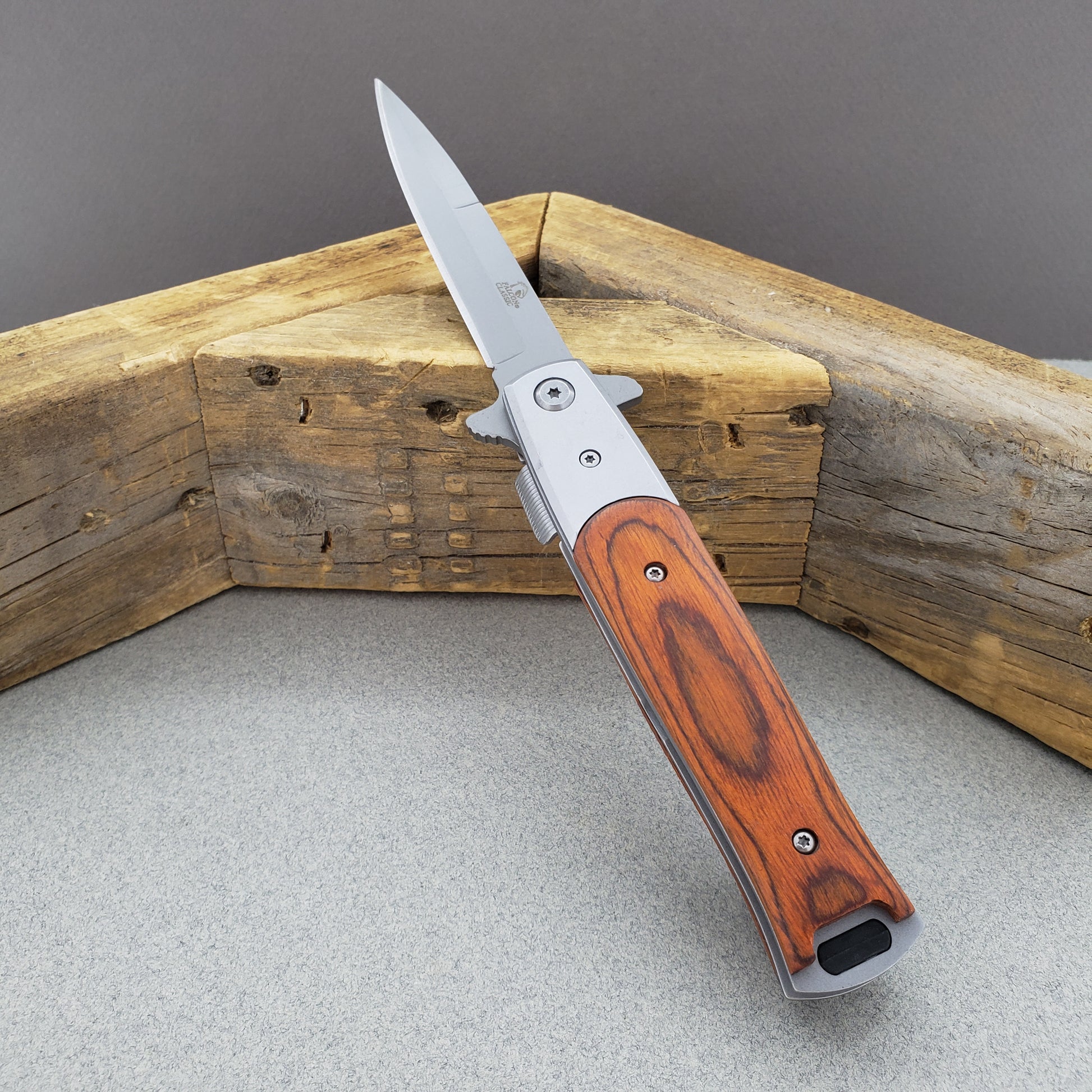 Falcon 8 3/4" Wood Spring Assisted Knife Knife