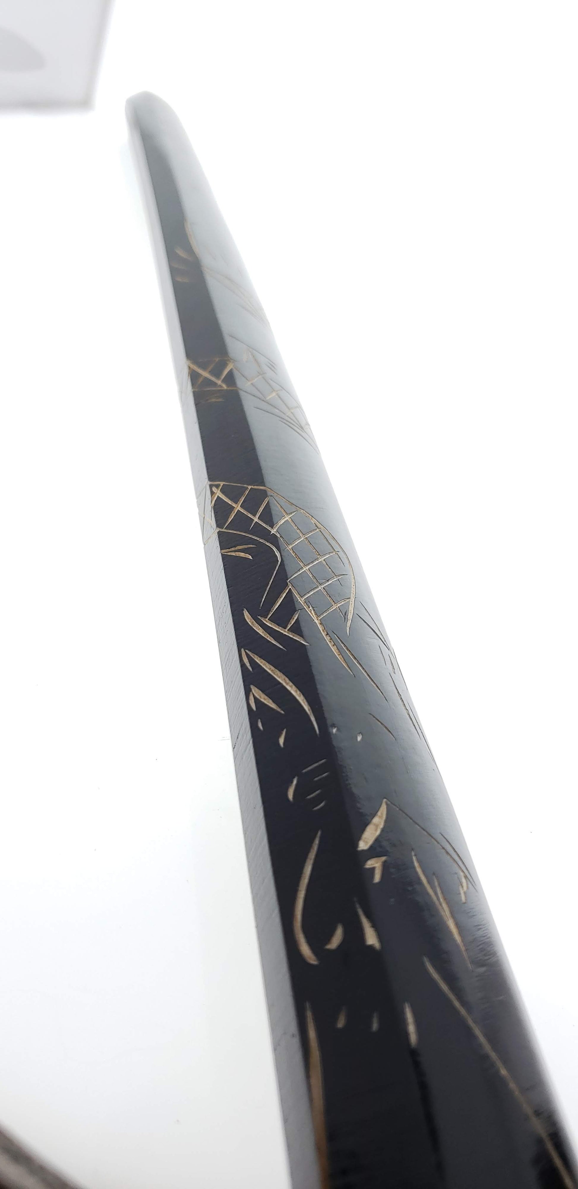 40" Black Wooden Samurai Sword (dragon)