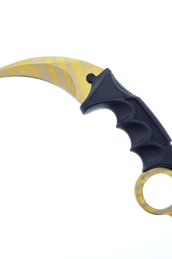 Falcon 3-Piece Gold Set. 7 1/2" & 8 1/2" Tactical Knife, 7 1/2" Karambit