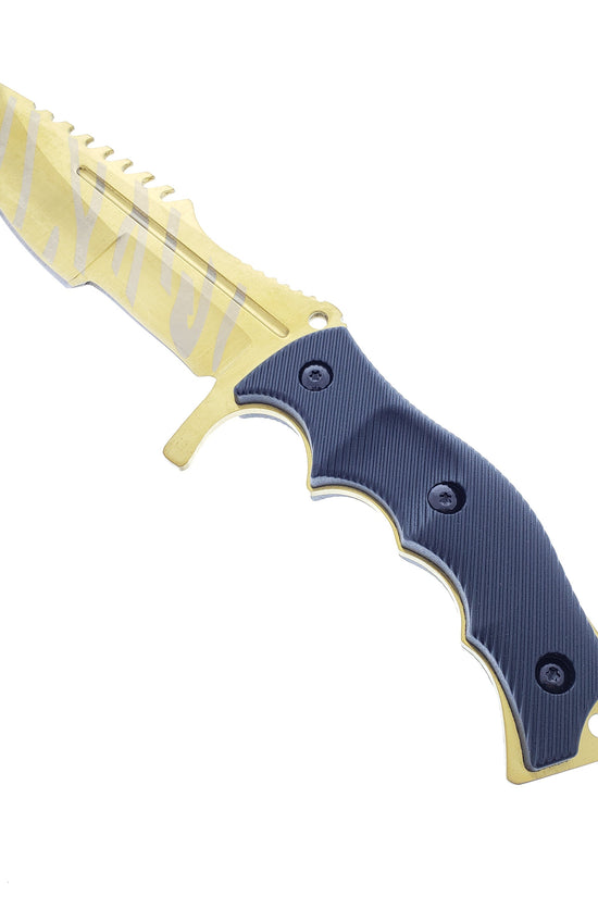 Falcon 3-Piece Gold Set. 7 1/2" & 8 1/2" Tactical Knife, 7 1/2" Karambit