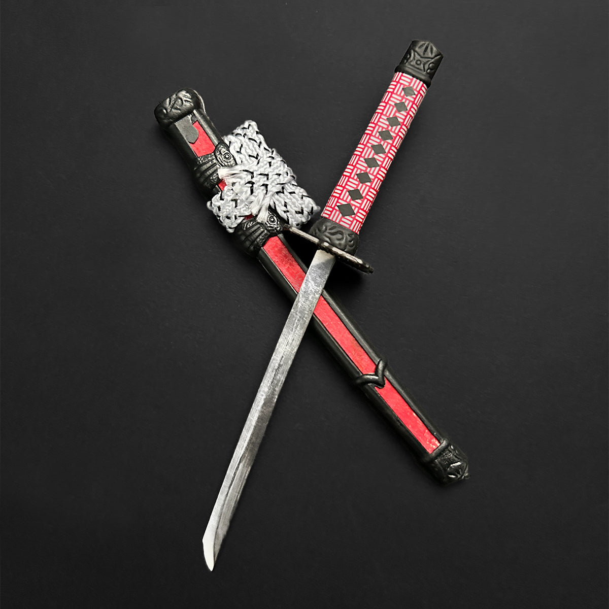 Mini Katana Letter Opener - Red Samurai Katana Sword Letter Opener