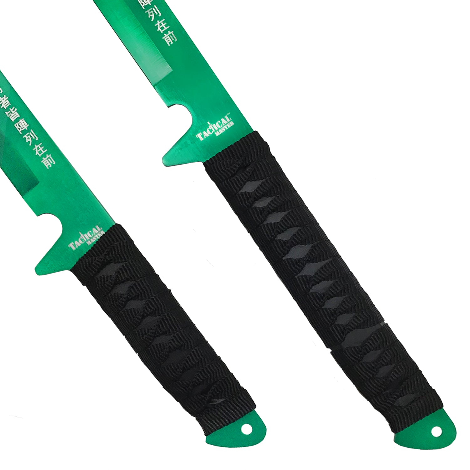 2 PCs Green Machete Set