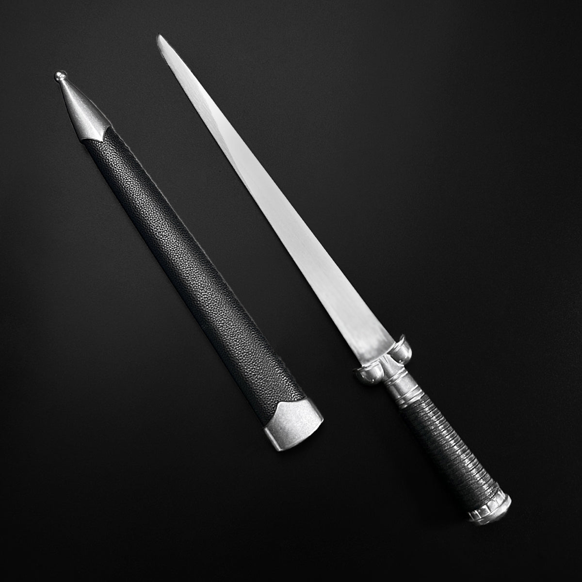 Hand-Forged Bollock Medieval Dagger - 1065 Carbon Steel Dagger