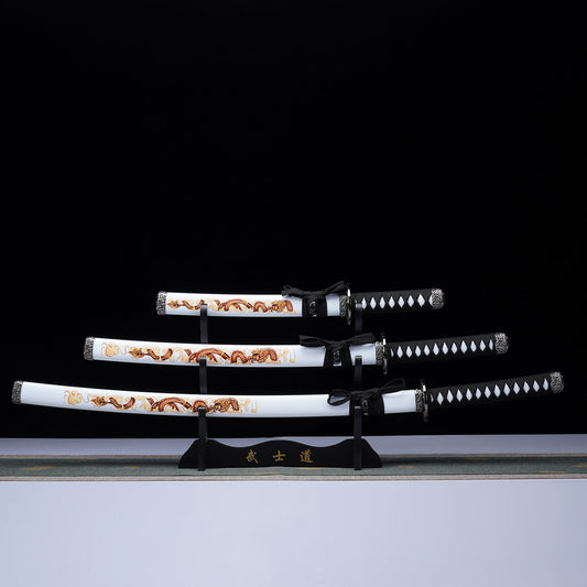 White Dragon 3-Piece Samurai Sword Set | SA124WT-DG
