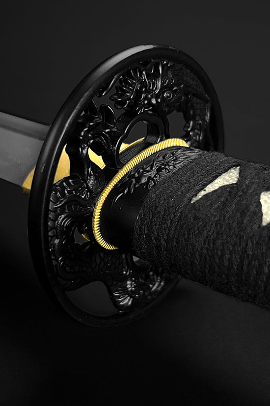 Katana sword hilt closeup- Guild Arms.