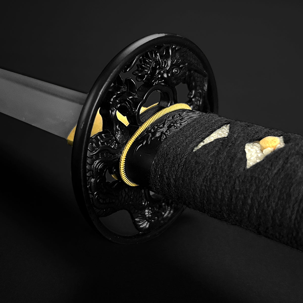 Katana sword hilt closeup- Guild Arms.