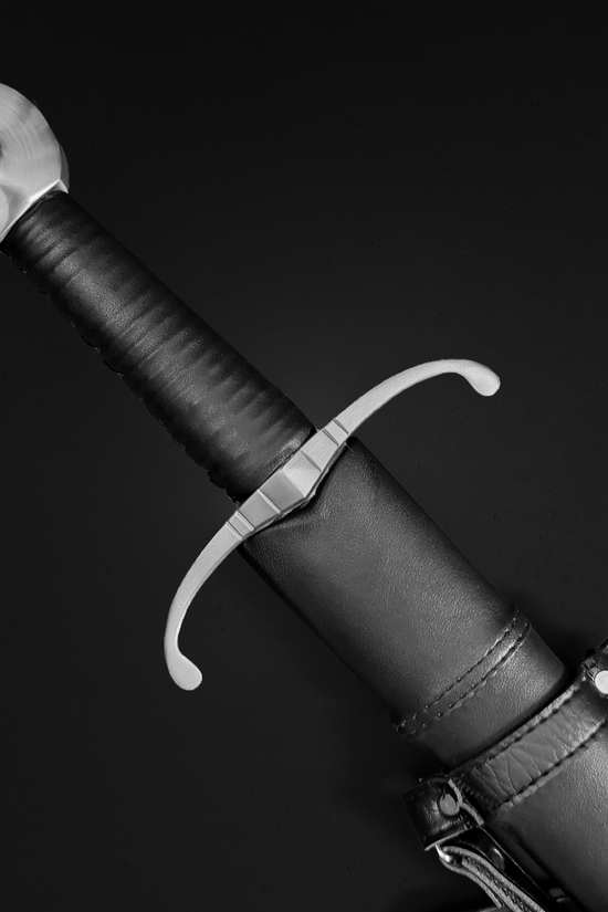 35" Hand Forged Medieval Sword w/ Leather Strips