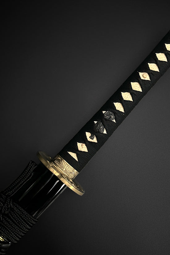 Japanese katana sword with black handle. | Guild Arms
