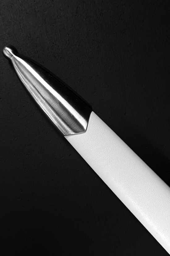 Medieval sword tip in white scabbard | Guild Arms