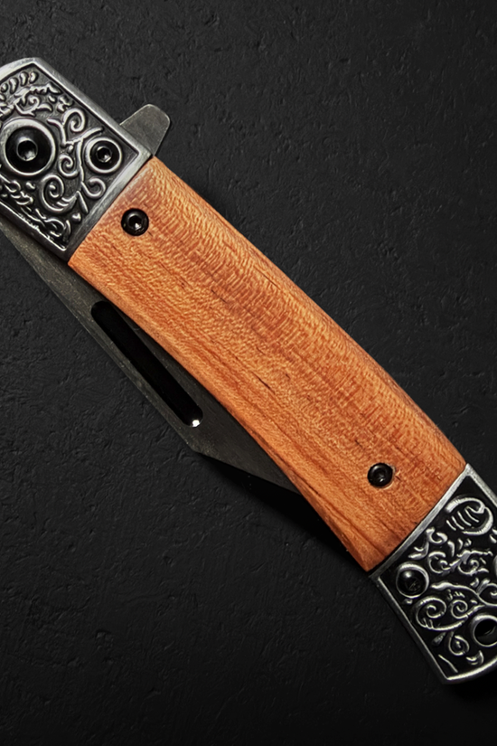 Sigma Wooden Handle Ball Bearing Pocket Knife