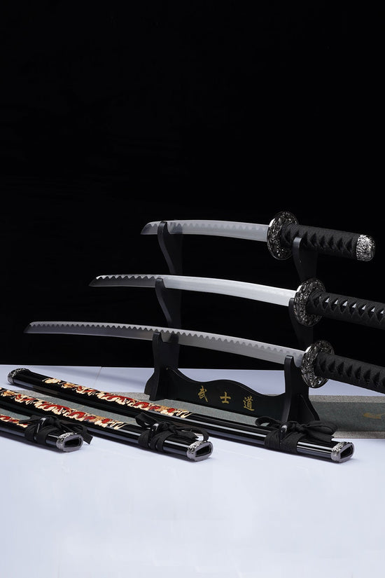 Black Dragon 3-Piece Samurai Sword Set | SA124BK-DG