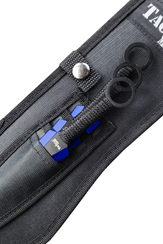 Tactical Master Blue Machete with 3 PCS 6" Throwing Knife