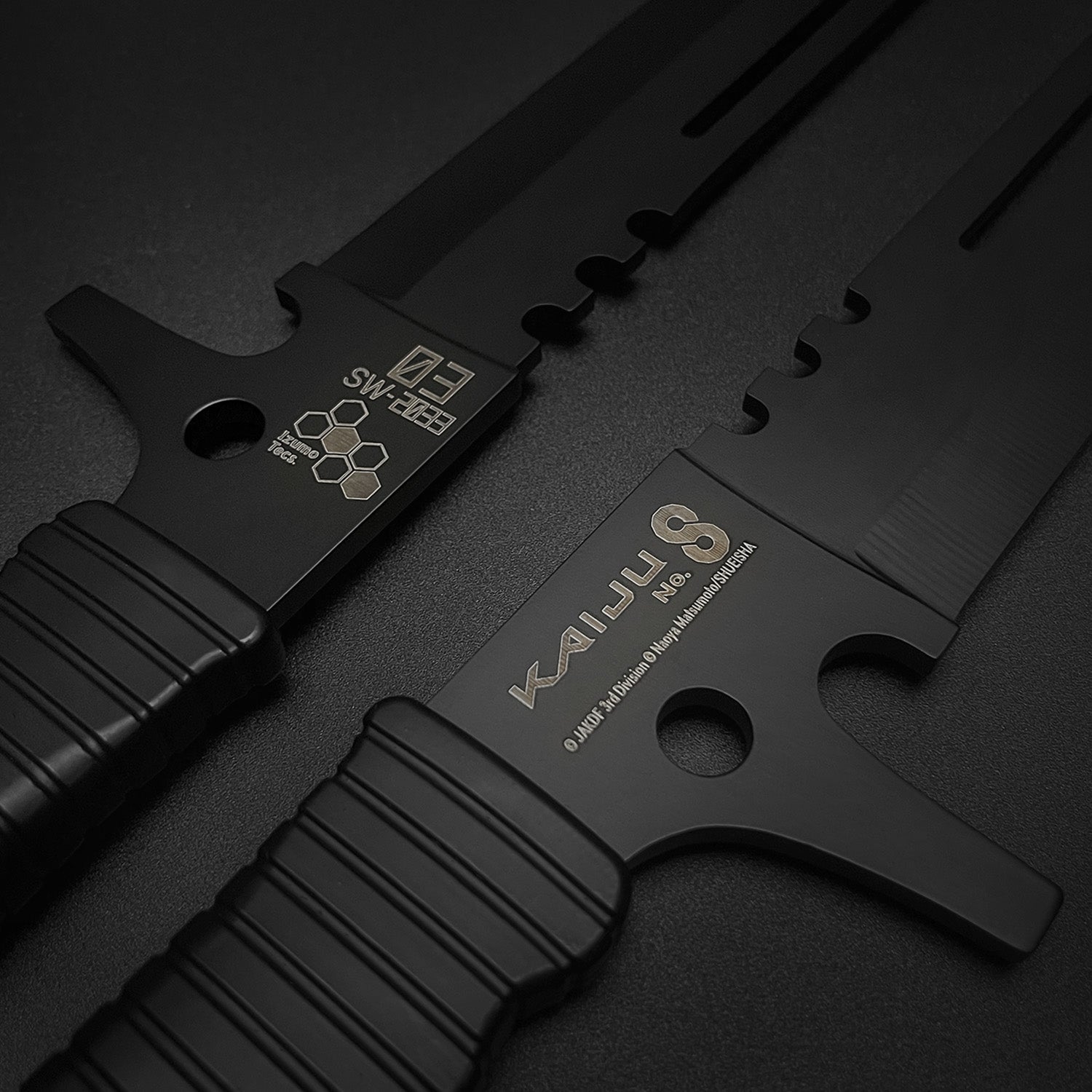 Officially Licensed Kaiju No. 8 Metal Hoshina's Swords cosplay collectible prop product photo