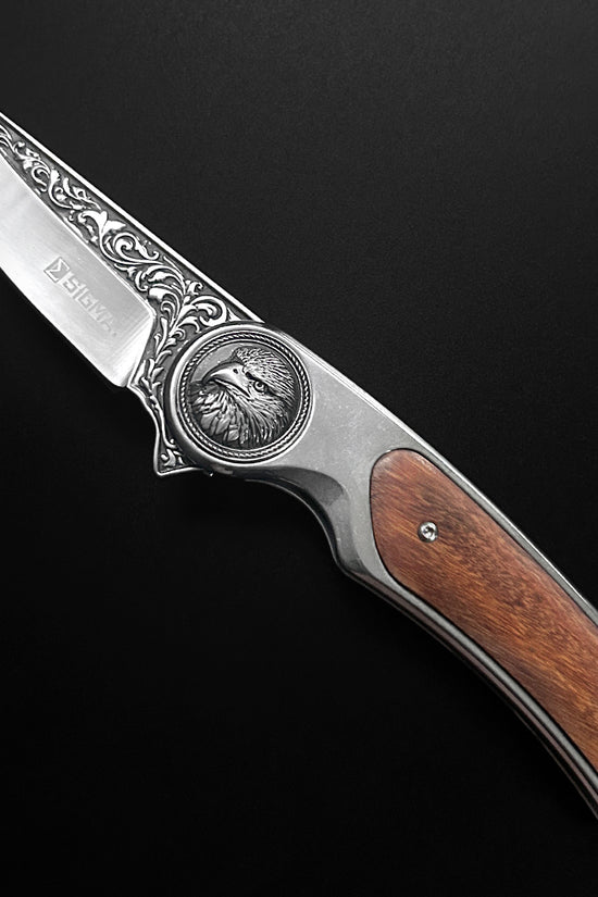 Sigma Folding Knife - Eagle Wood Handle