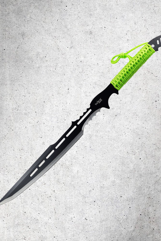 27" Machete With 3-Piece Throwing Knives Set
