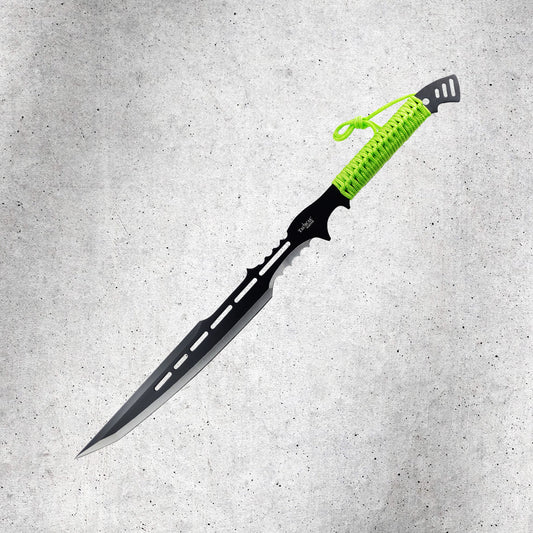 27" Machete With 3-Piece Throwing Knives Set
