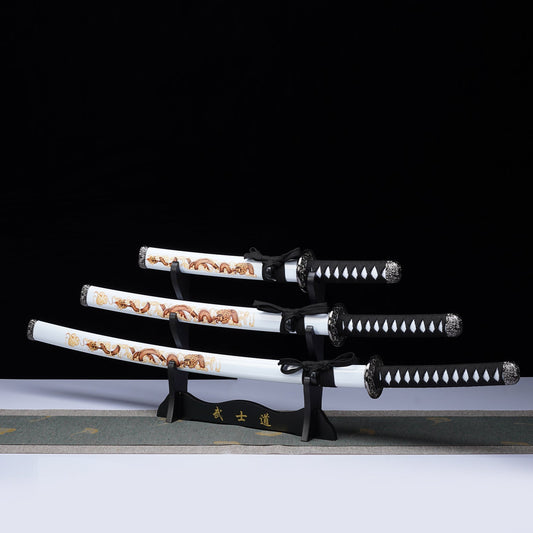 White Dragon 3-Piece Samurai Sword Set | SA124WT-DG