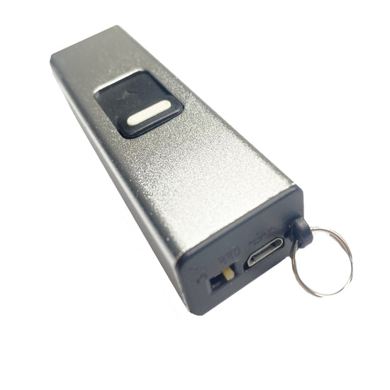 3 1/2" Silver Mini Stun Gun w/ Flashlight
