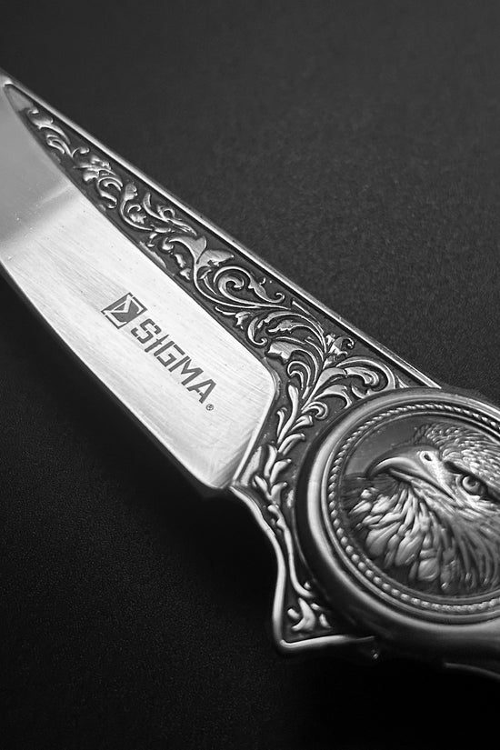 Sigma Folding Knife - Eagle Wood Handle