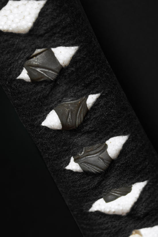 Katana hilt wrapping close-up- Guild Arms.