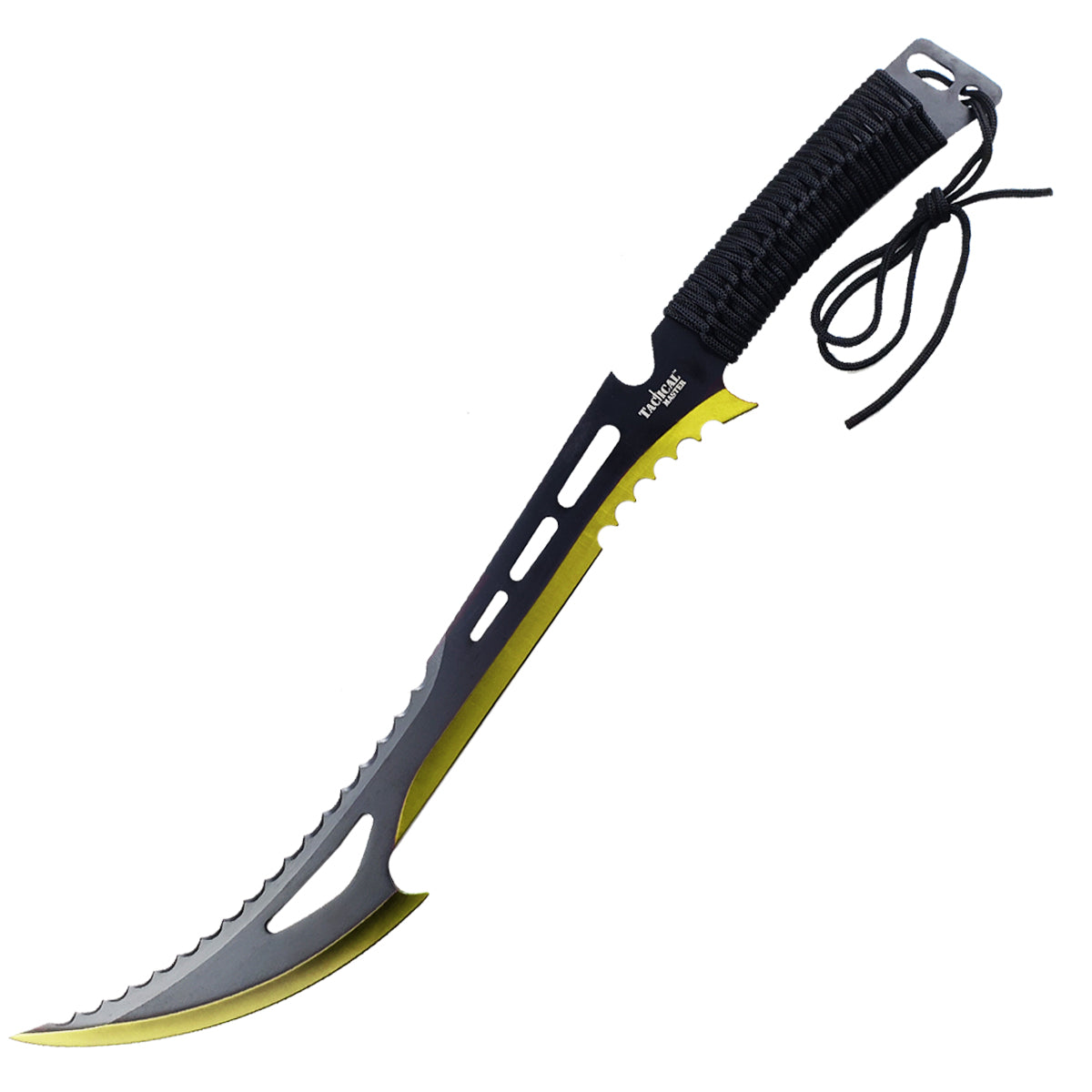 Tactical Master 26" Gold Machete with 3 PCS 6" Throwing Knife