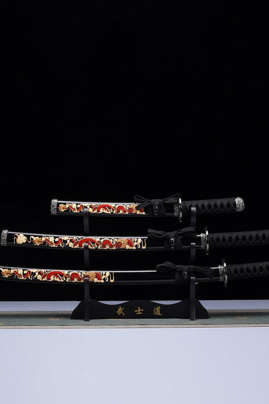 Black Dragon 3-Piece Samurai Sword Set | SA124BK-DG