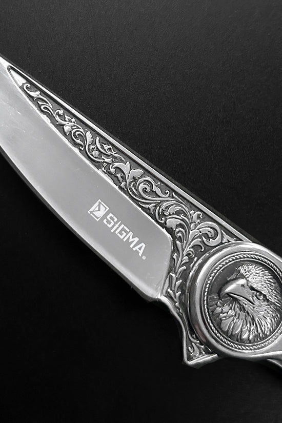 Sigma Folding Knife - Eagle Wood Handle