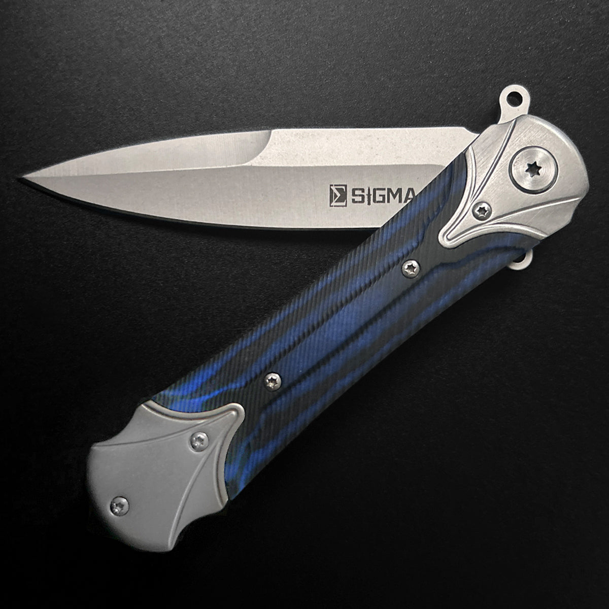 Sigma Ball Bearing Blue Pocket Knife
