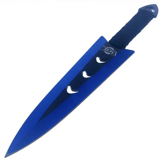 Falcon 6 PC 6" Overall Arrow Head Blue Throwing Knife Set