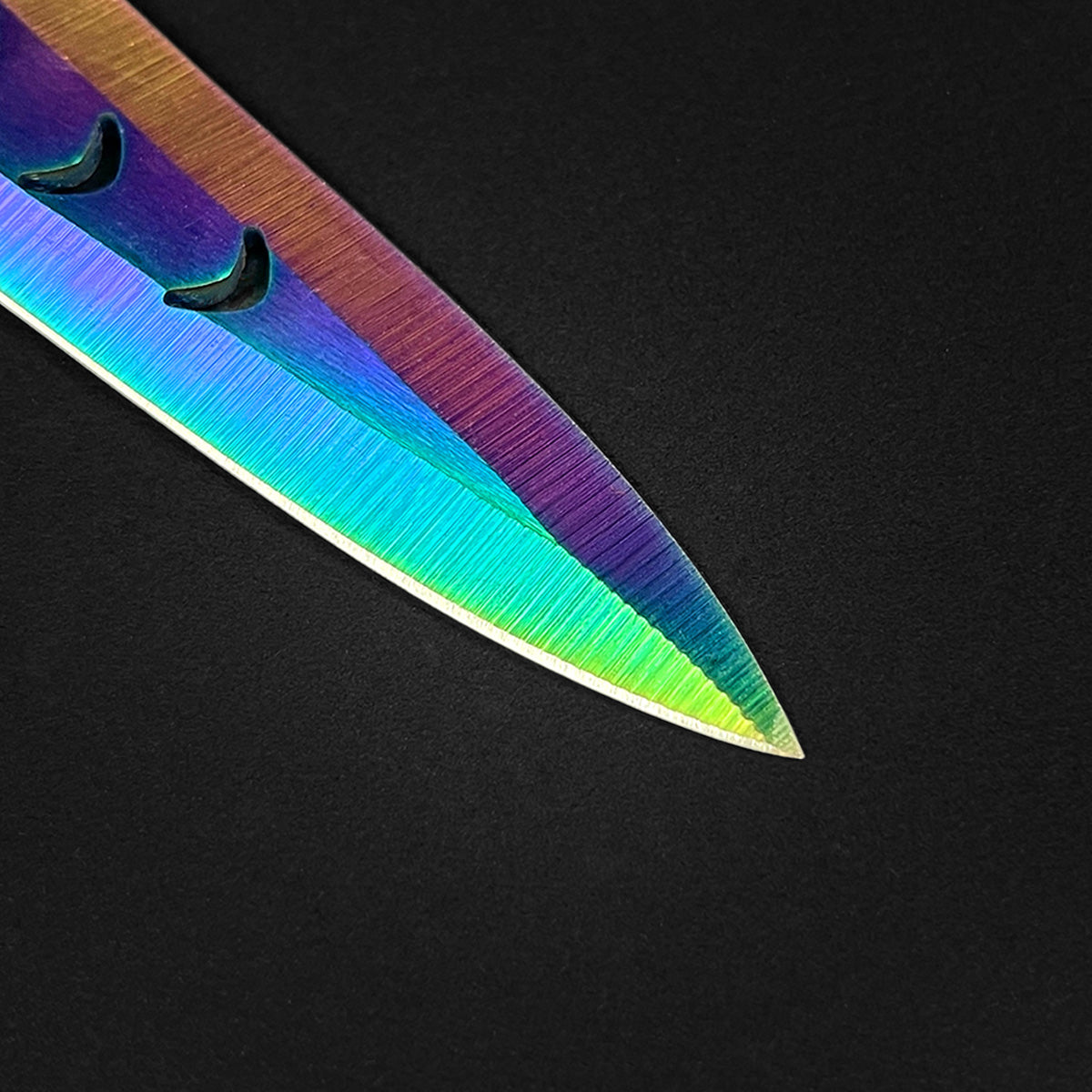 Falcon 6 PC 5 7/8" Overall Arrow Head Rainbow Throwing Knife Set