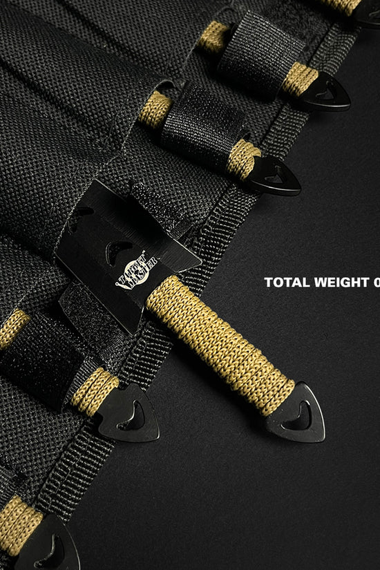 6 Piece Set  6" Throwing Knife Green Bungie Handle