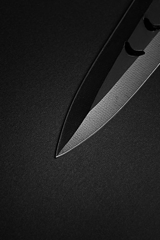 6 Piece Set  6" Throwing Knife Green Bungie Handle