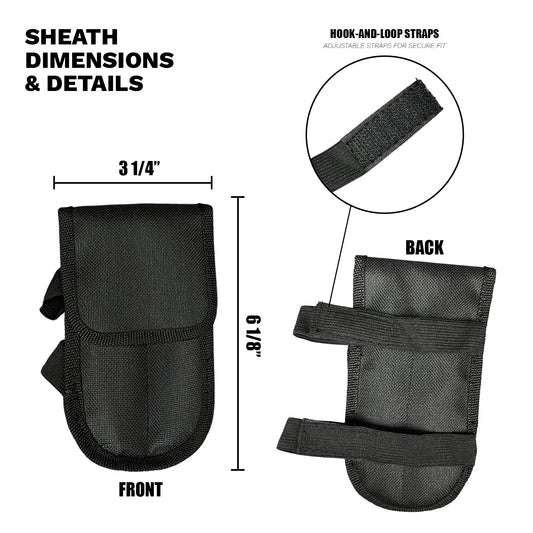 6 Piece Set Throwing Knife Black Blade & Handle w Spider