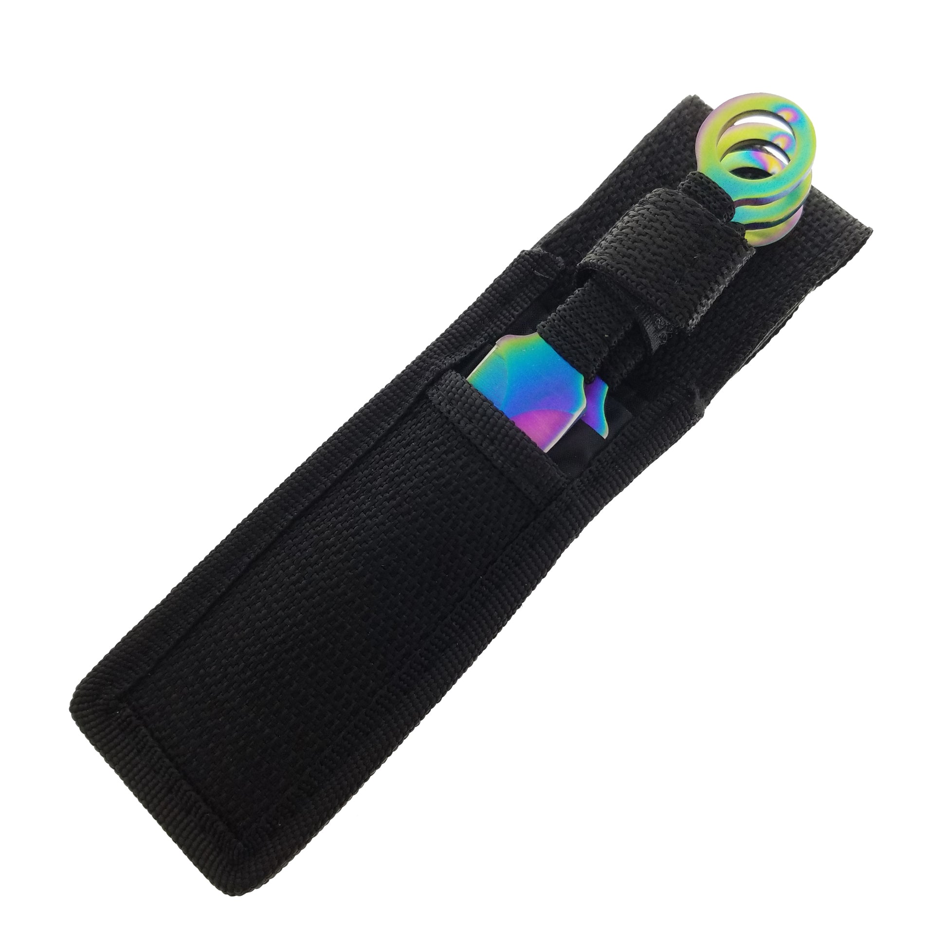 3 Piece Set, 6 1/2" Rainbow Ninja Kunai with Sheath