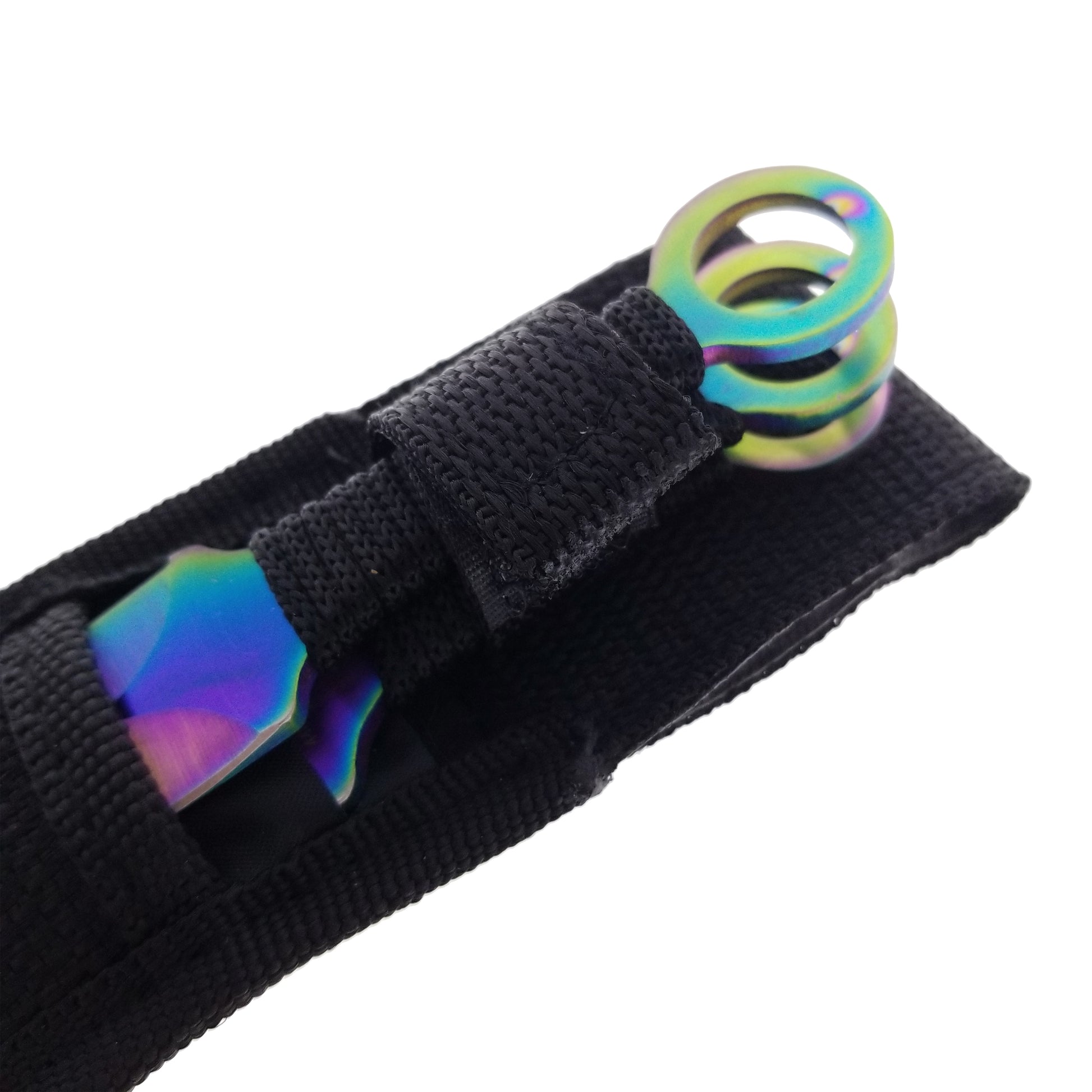 3 Piece Set, 6 1/2" Rainbow Ninja Kunai with Sheath