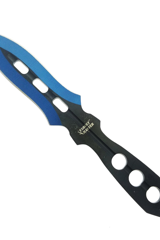 Target Master 3 PC Blue Throwing Knife Set w/ Sheath