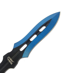 Target Master 3 PC Blue Throwing Knife Set w/ Sheath
