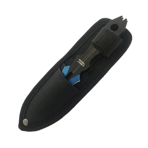 Target Master 3 PC Blue Throwing Knife Set w/ Sheath