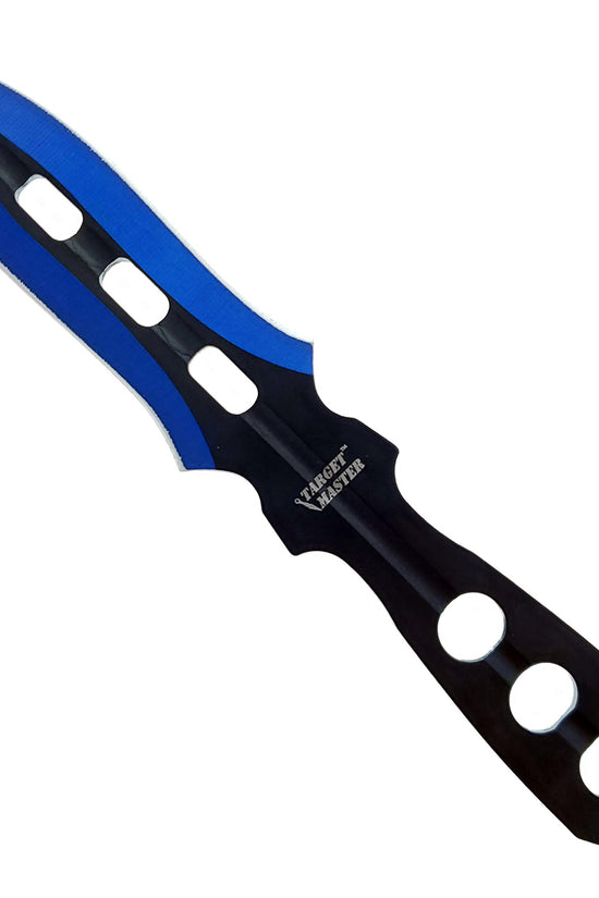 Target Master 3 PC Blue Throwing Knife Set w/ Sheath