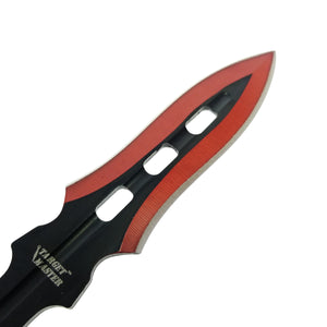 Target Master 3 PC Red Throwing Knife Set w/ Sheath