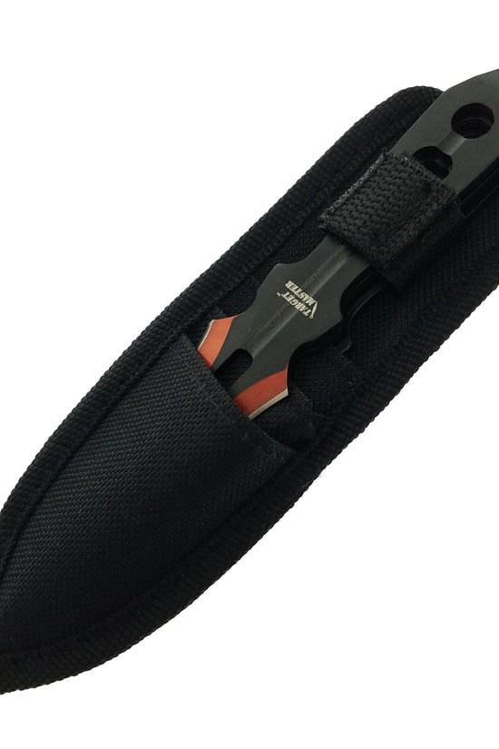 Target Master 3 PC Red Throwing Knife Set w/ Sheath