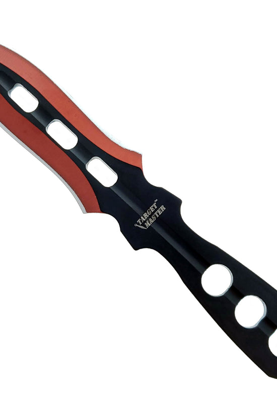 Target Master 3 PC Red Throwing Knife Set w/ Sheath
